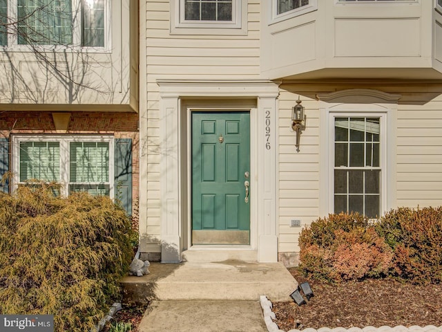 view of doorway to property