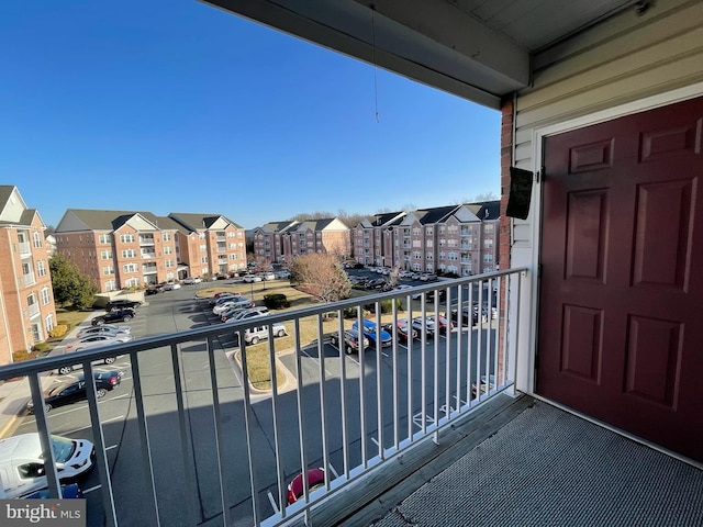 balcony with a residential view