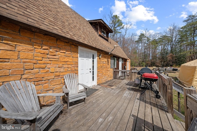 view of wooden deck