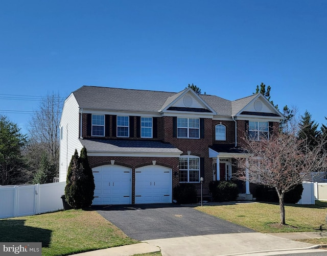 15200 Spotted Turtle Ct, Woodbridge, VA 22193 - multi unit property featuring a front yard, brick siding, fence, aphalt driveway, and an attached garage