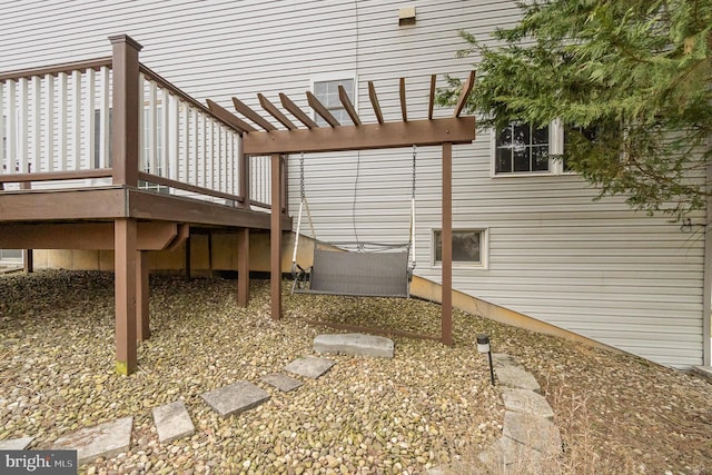 exterior space featuring a pergola