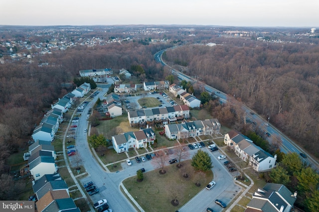 aerial view with a view of trees