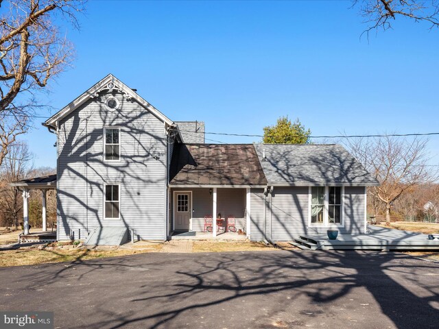 view of rear view of property