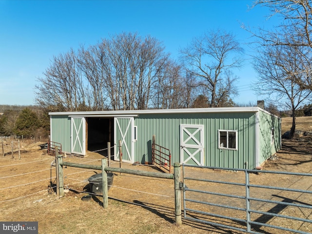 view of horse barn