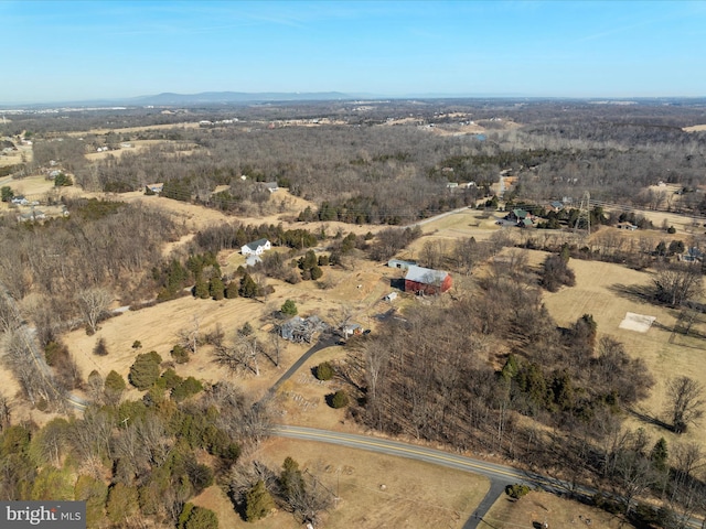 bird's eye view with a rural view