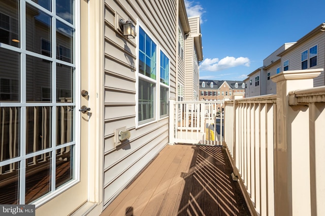 balcony featuring a residential view