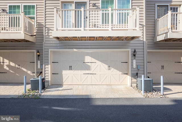 garage with central AC