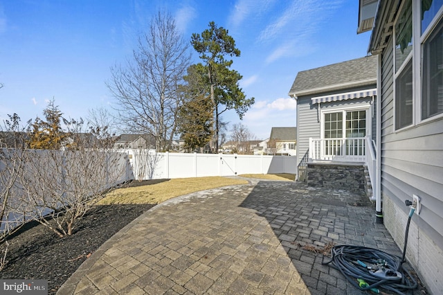 view of patio / terrace with a fenced backyard