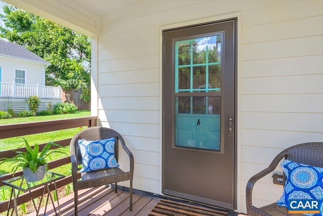 view of doorway to property