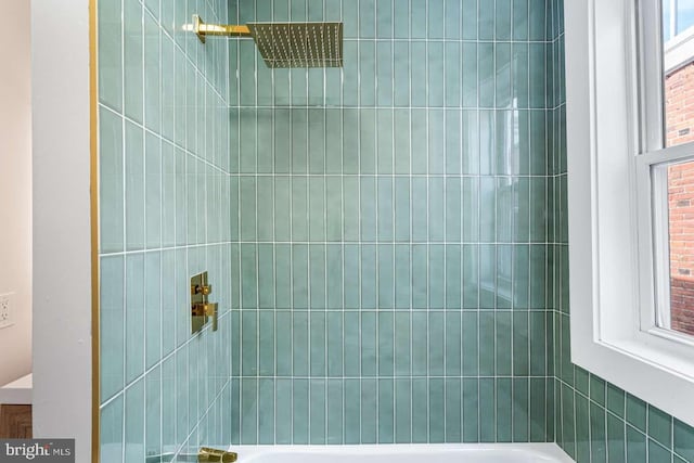 bathroom featuring bathtub / shower combination