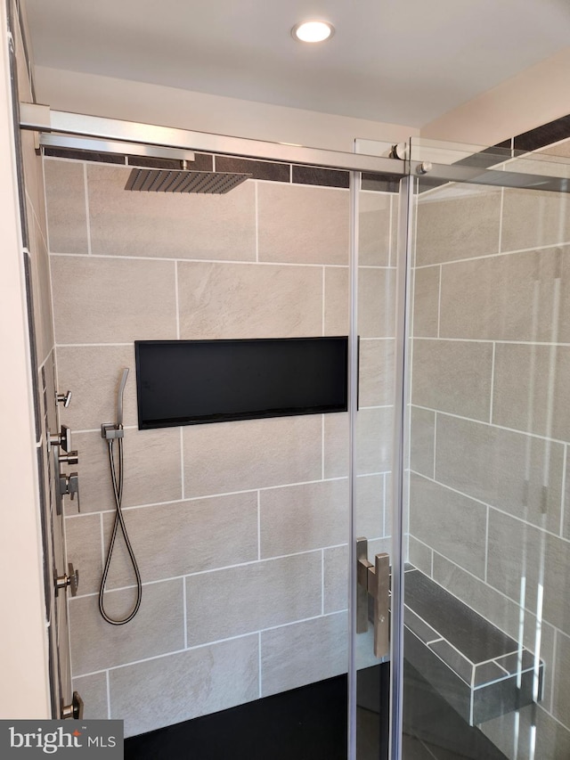 230 Banyan Dr, State College, PA 16801 - full bathroom with a shower stall and recessed lighting