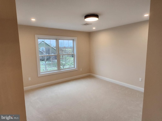 230 Banyan Dr, State College, PA 16801 - unfurnished room with recessed lighting, visible vents, baseboards, and carpet flooring