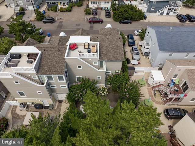 drone / aerial view with a residential view