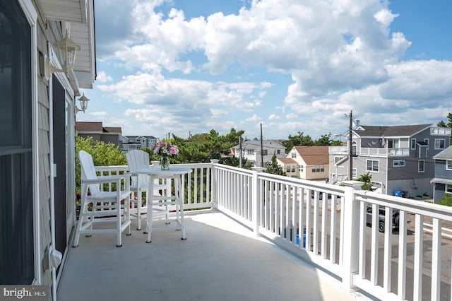 balcony with a residential view