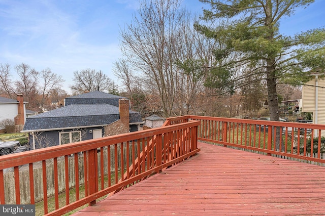 view of wooden deck