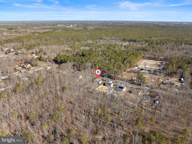 bird's eye view with a forest view