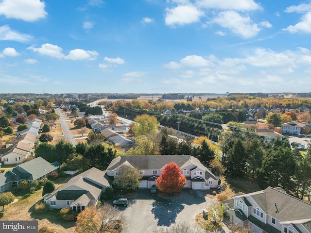 bird's eye view with a residential view