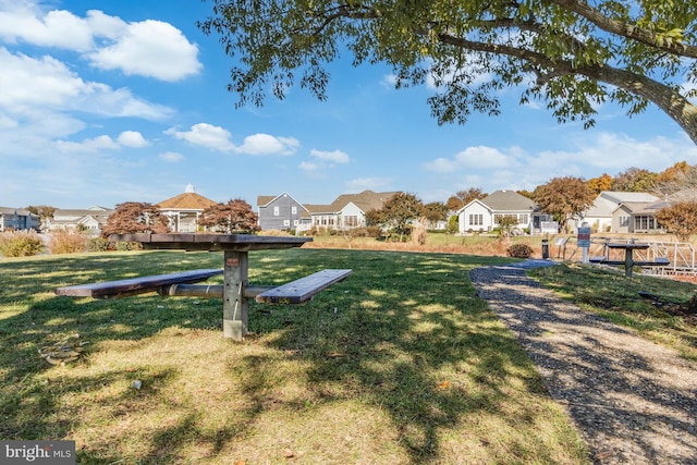 view of yard with a residential view