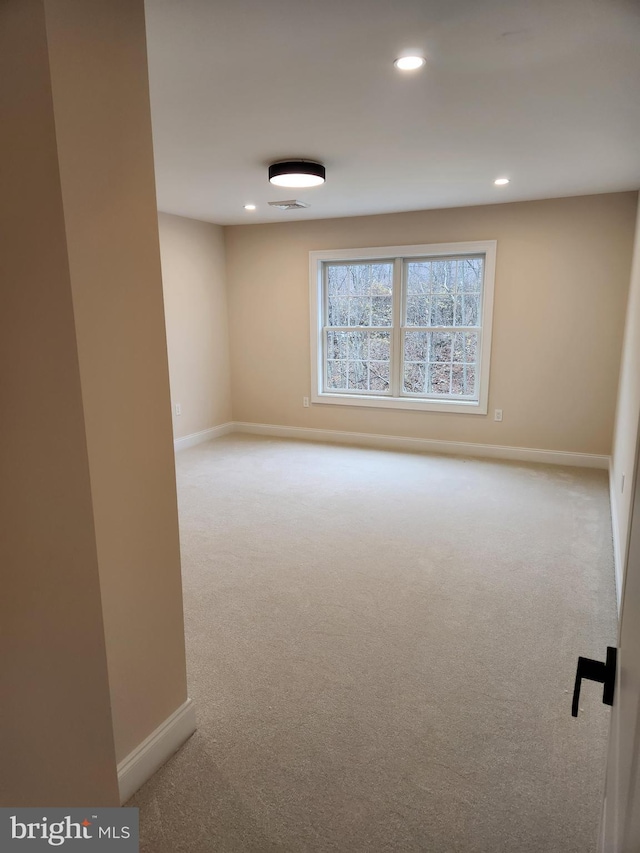 240 Banyan Dr, State College, PA 16801 - carpeted empty room with recessed lighting, visible vents, and baseboards