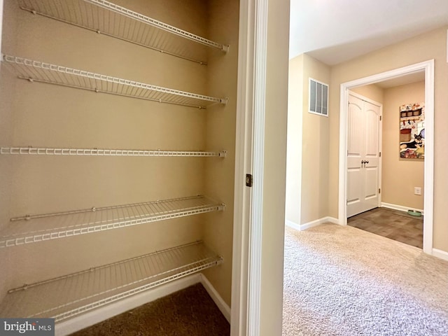 closet featuring visible vents