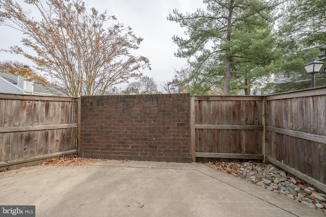 view of patio with a fenced backyard