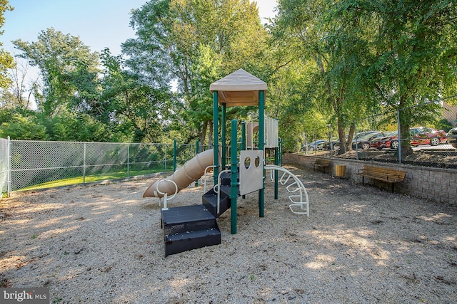 community playground with fence