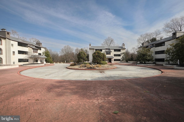 view of street with curbs