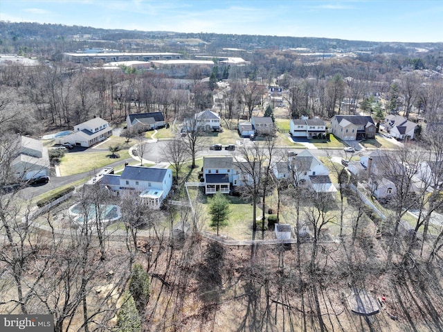 birds eye view of property featuring a residential view