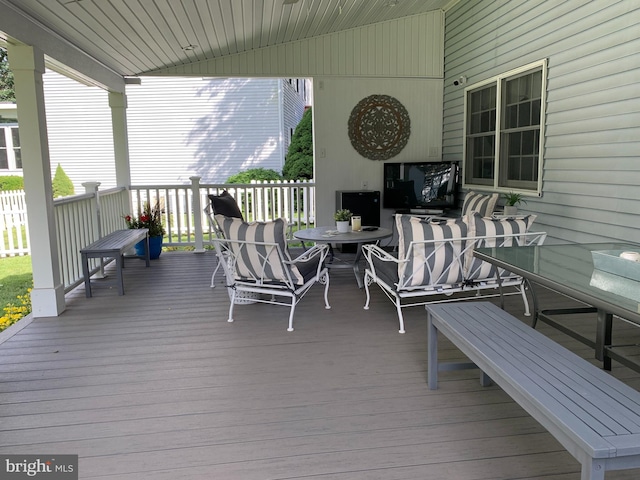 view of wooden terrace