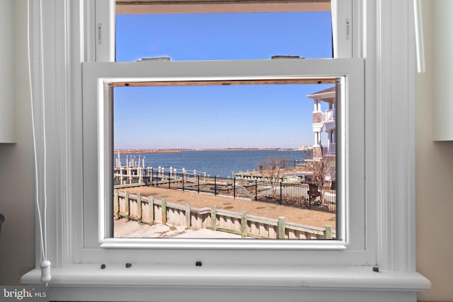 room details with a water view