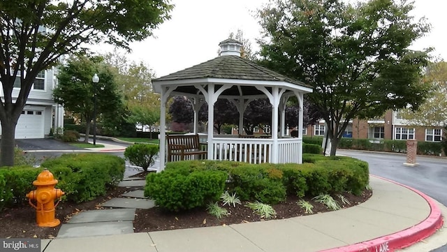 surrounding community with a gazebo