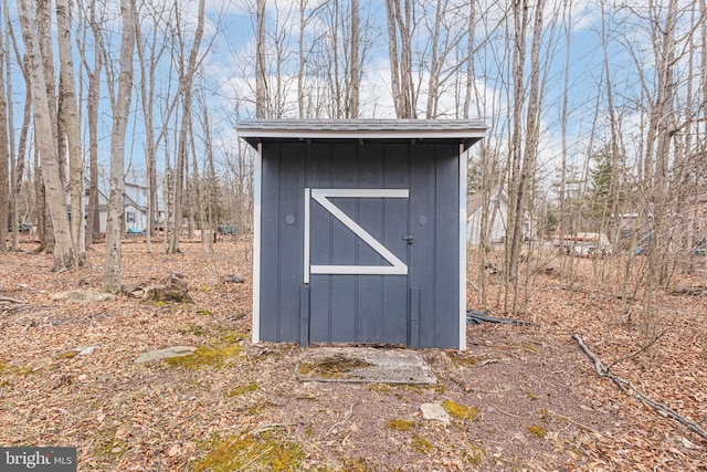 view of shed