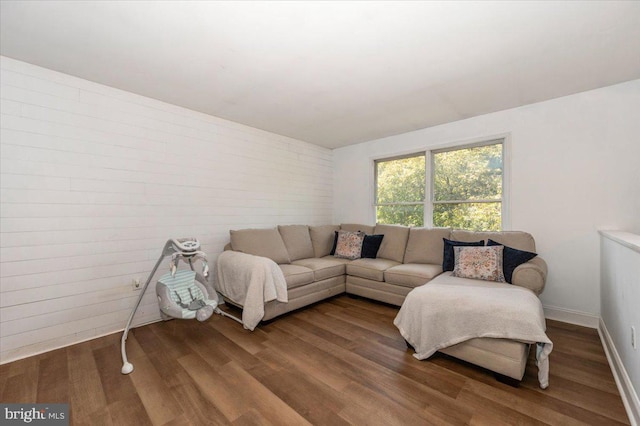 living room featuring wood finished floors