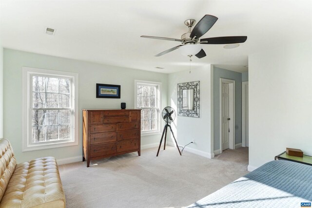 3535 Foxwood Dr, Barboursville, VA 22923 - bedroom featuring baseboards, multiple windows, and light colored carpet