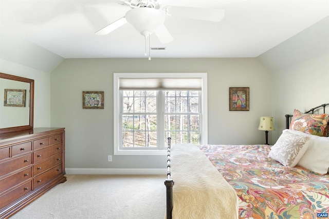 3535 Foxwood Dr, Barboursville, VA 22923 - bedroom with vaulted ceiling, baseboards, visible vents, and light carpet