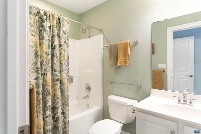 3535 Foxwood Dr, Barboursville, VA 22923 - bathroom with vanity, shower / bath combination with curtain, and toilet
