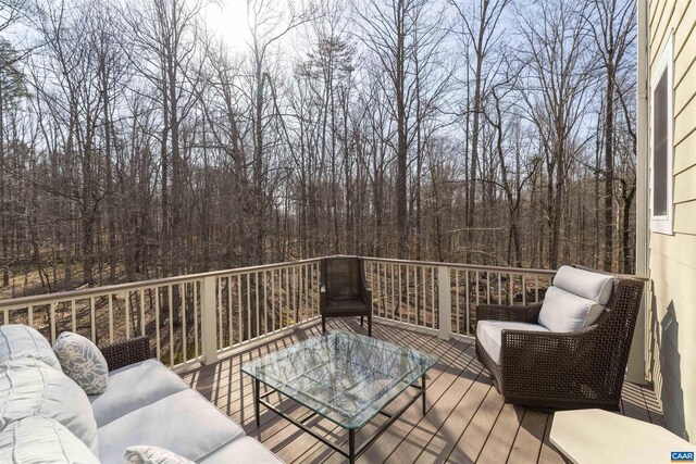 3535 Foxwood Dr, Barboursville, VA 22923 - deck featuring outdoor lounge area