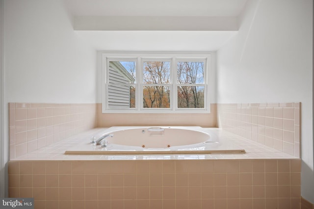 bathroom featuring a jetted tub