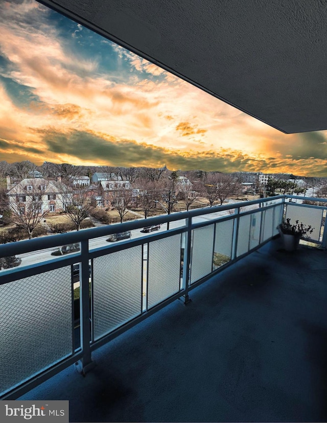 balcony with a residential view