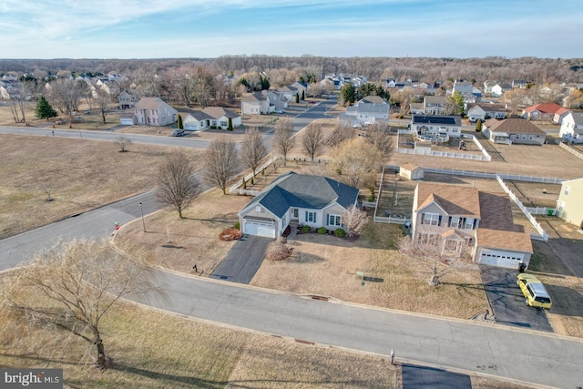 birds eye view of property featuring a residential view