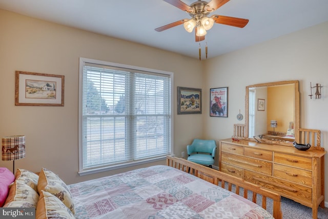 bedroom with ceiling fan