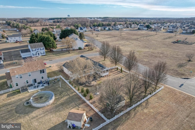 drone / aerial view with a residential view