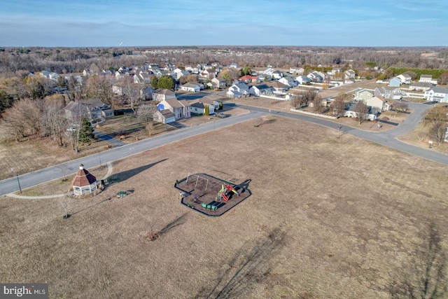 drone / aerial view with a residential view