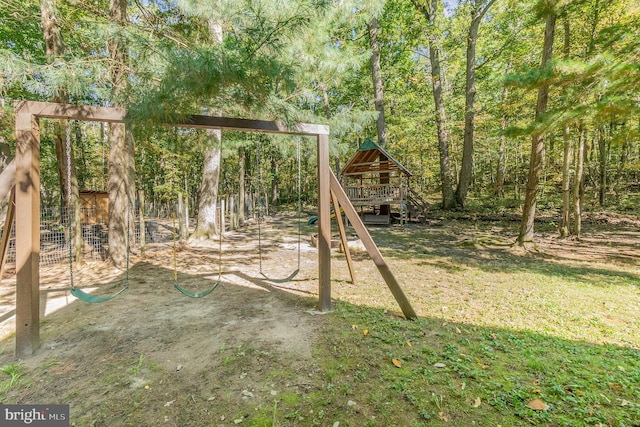 view of jungle gym