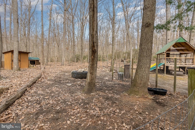 view of yard featuring a playground