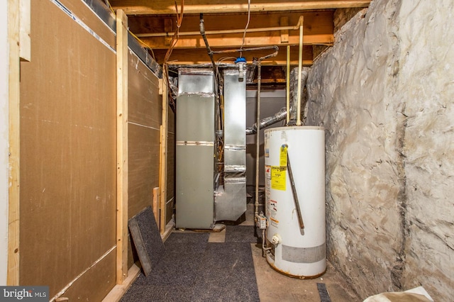 utilities with heating unit and water heater