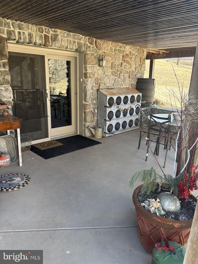 view of patio with outdoor dining area