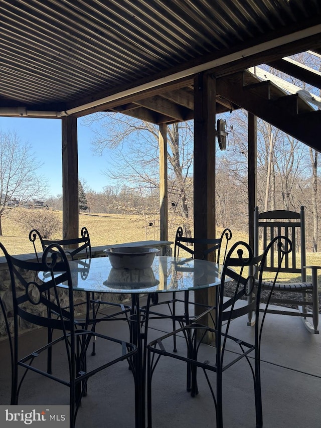 view of patio with outdoor dining space