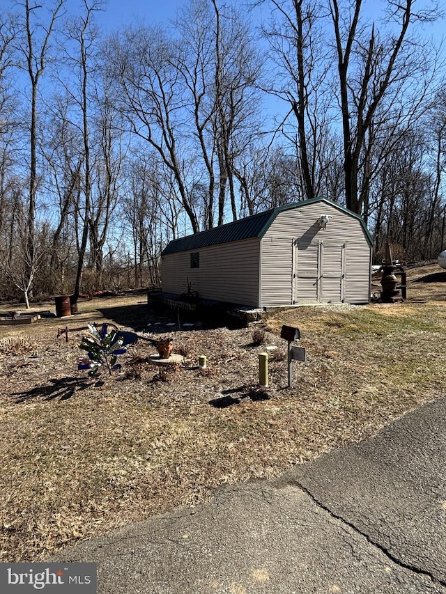 view of shed