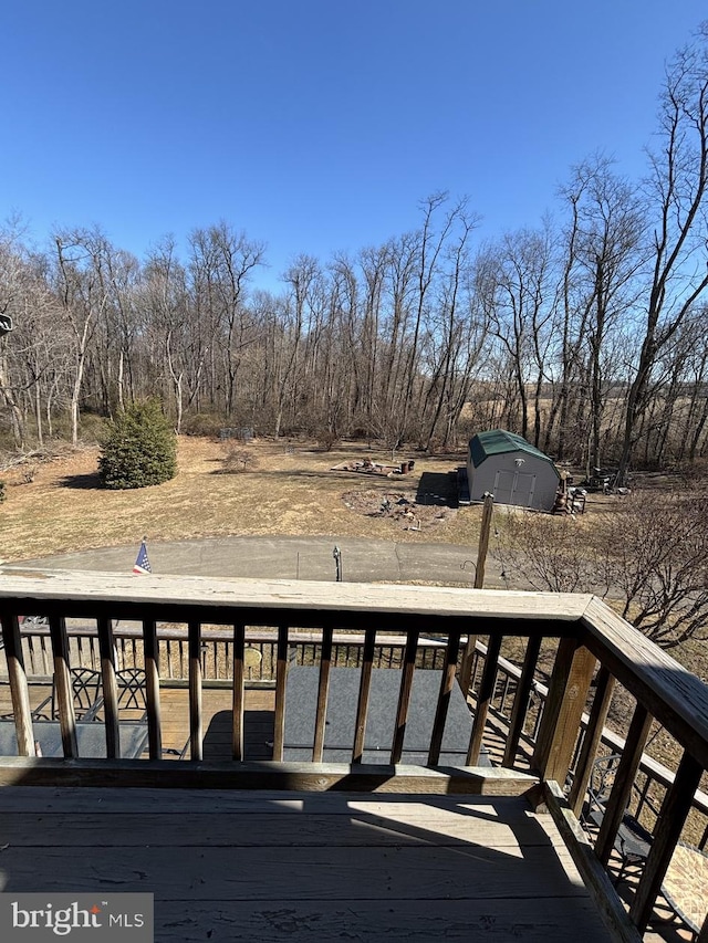 view of wooden deck